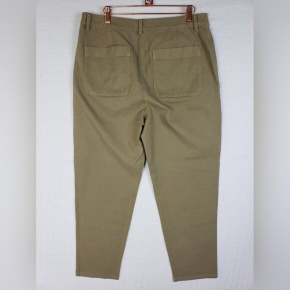 EILEEN FISHER Pants Organic Cotton/Hemp Tapered Ankle Length size 12 Stretch - Picture 8 of 13